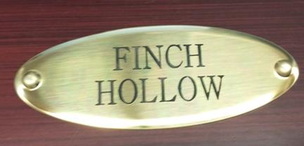 Bright Gold Brass Plate with Embossed screws. 7/8
